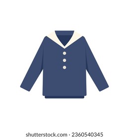 Icono de camisa de niño vector plano. Uniforme escolar. Ropa de traje aislada