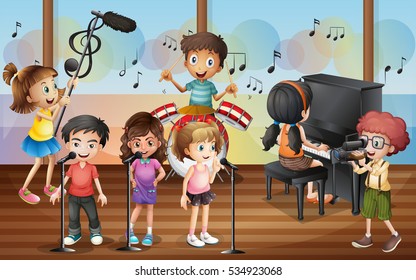 free cartoon music clipart backgrounds