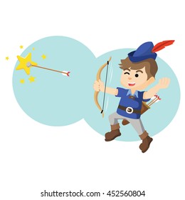 Boy shooting star with arrow