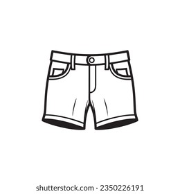 Boy Shorts Logo Icon Design Illustration