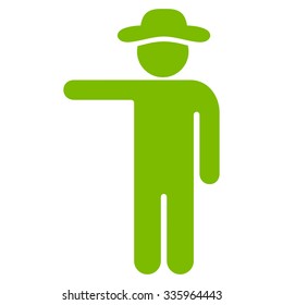 Boy Show vector icon. Style is flat symbol, eco green color, rounded angles, white background.