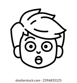Boy Showing Face Expression Emotions Avatars Vector Set 1