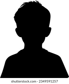 boy silhouette on white background