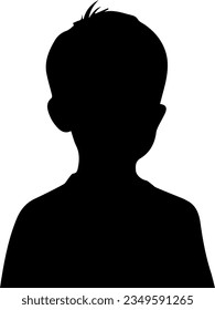 silueta de niño sobre fondo blanco