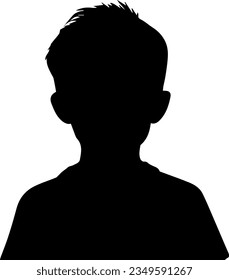 boy silhouette on white background