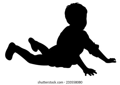 a boy silhouette vector