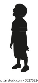 a boy silhouette vector 