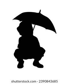 Boy silhouette. Vector silhouette of young boy on white background. black silhouette boy isolated on white background. vector illustration. cutout boy. teenager hand drawn design.