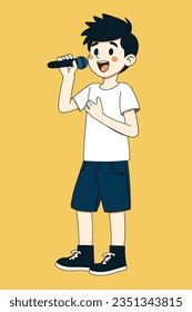 Boy singing a song 1