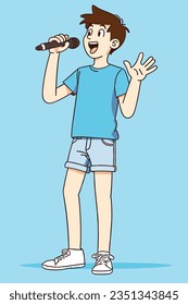 Boy singing a song 8