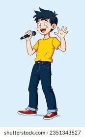 Boy singing a song 9