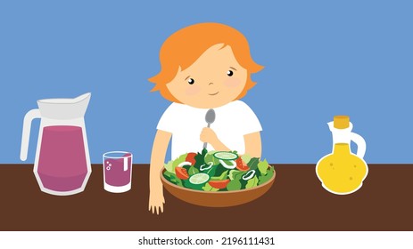boy sitting at the dinner table