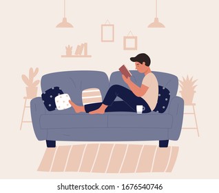ソファー 座る 男性 のイラスト素材 画像 ベクター画像 Shutterstock