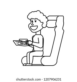 boy sitting playing video game