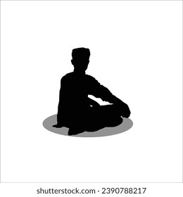 Ilustración vectorial de la sentada del niño