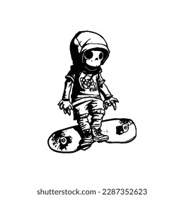 a boy skateboarding vector illustration stock