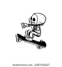 a boy skateboarding vector illustration stock
