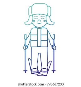 Boy with skis design