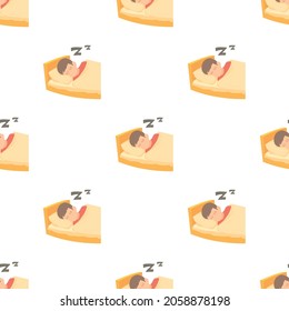 Boy sleeping pattern seamless background texture repeat wallpaper geometric vector