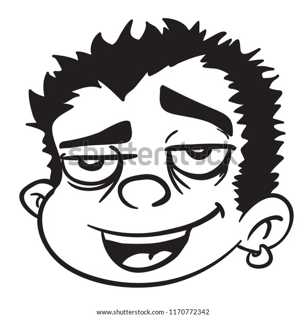 Boy Smile Cartoon Illustration Isolated On Stock Vector (Royalty Free ...