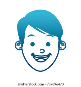 Boy smiling cartoon