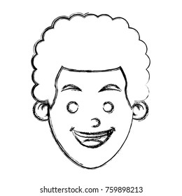 Boy smiling cartoon