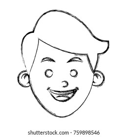 Boy smiling cartoon