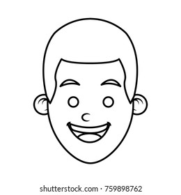Boy smiling cartoon