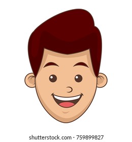 Boy smiling cartoon