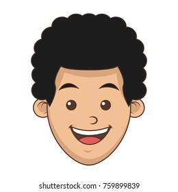 Boy smiling cartoon