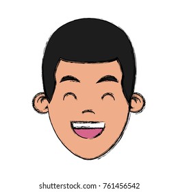 Boy smiling cartoon