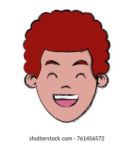 Boy smiling cartoon