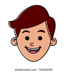 Boy smiling cartoon