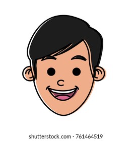 Boy smiling cartoon