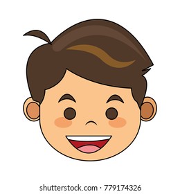 Boy smiling cartoon