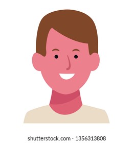 Boy smiling face cartoon