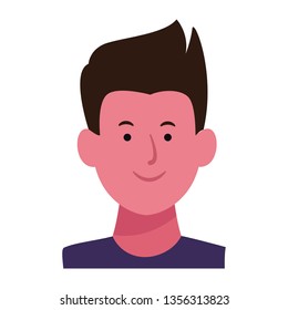 Boy smiling face cartoon