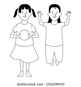 Boy smiling face cartoon in black and white