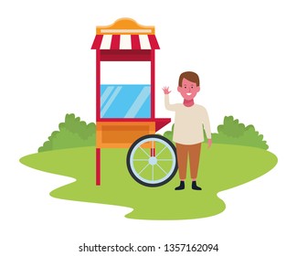 Boy smiling and greeting