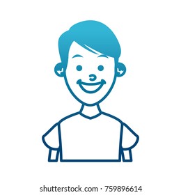 Boy smiling profile