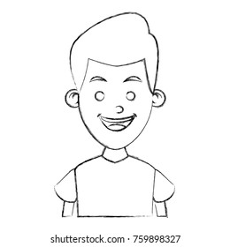 Boy smiling profile