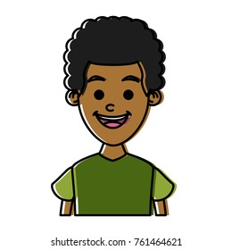 Boy smiling profile