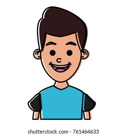 Boy smiling profile
