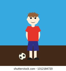 boy with a soccer ball