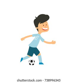Boy Soccer Football Player. vector