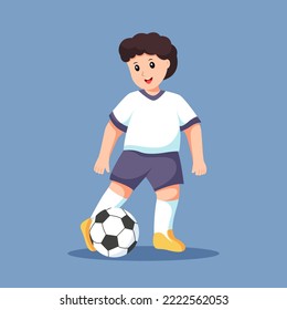 Boy Soccer Player Character Design Illustration
