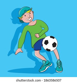 futbolista masculino jugando a la pelota