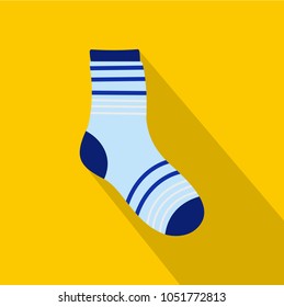 Boy sock icon. Flat illustration of boy sock vector icon for web