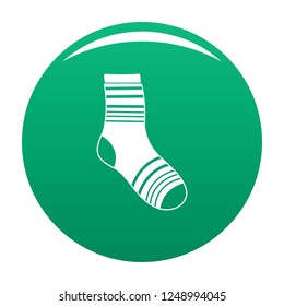 Boy sock icon. Simple illustration of boy sock vector icon for any design green