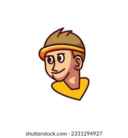 Boy Sport Mascot illustration vector design template